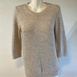 J. Crew Beige 100% Acrylic Crew Neck Pullover size M